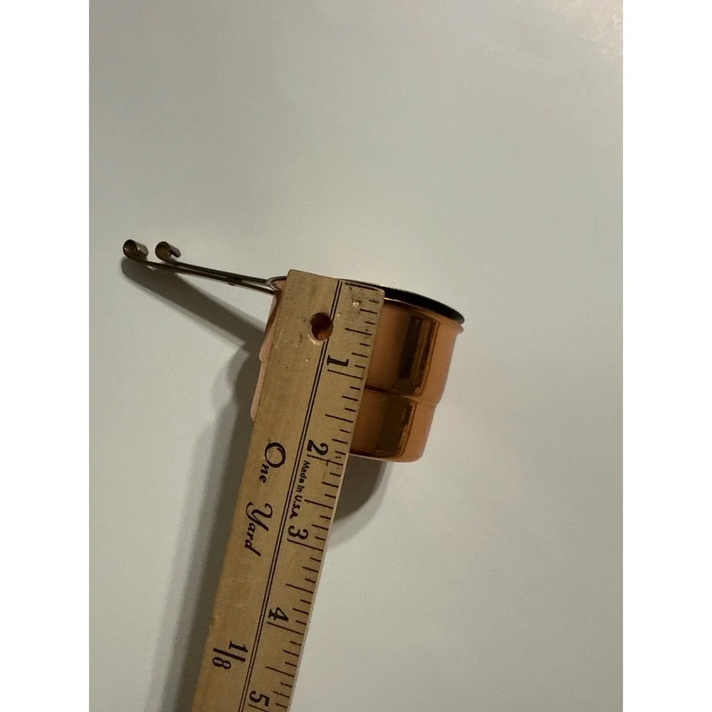 Vintage Copper Butter Warmer Melting Pot with Brass Lid and Handle